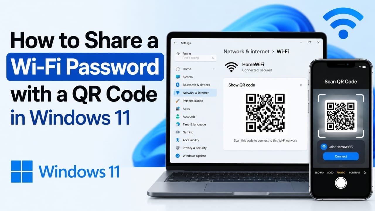 How to Share a Wi-Fi Password With a QR Code in Windows 11