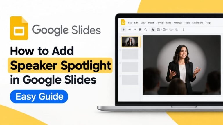 How to Add a Speaker Spotlight in Google Slides