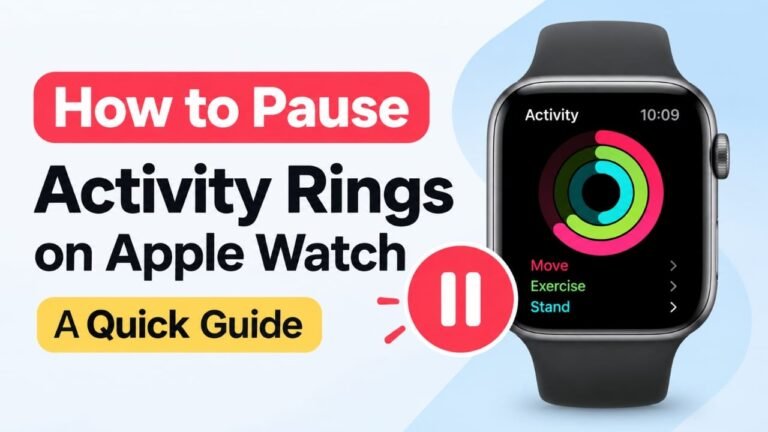 How to Pause Activity Rings on Apple Watch: Simple Ways to Stop Ring Progress