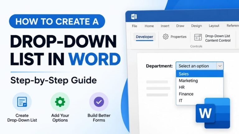 How to Create a Drop-Down List in Microsoft Word