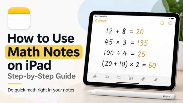 How to Use Math Notes on iPad: Step-by-Step Guide