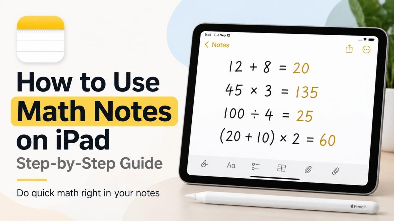 How to Use Math Notes on iPad: Step-by-Step Guide