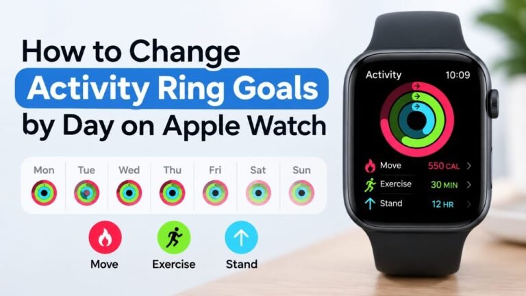 How to Change Apple Watch Activity Ring Goals by Day