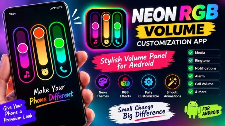 Neon RGB Volume Customization App: Add Neon and RGB Effects to Your Android Volume Panel