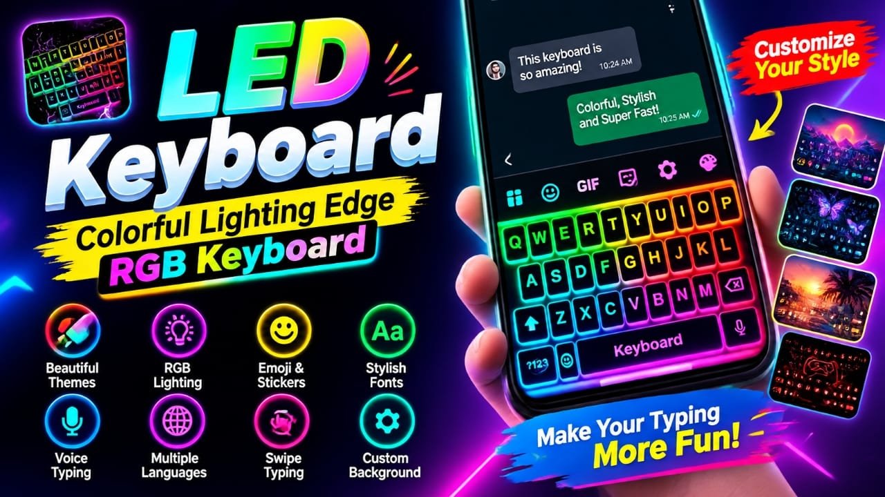 LED Keyboard – Colorful Lighting Edge RGB Keyboard: Features, Themes and How to Use It