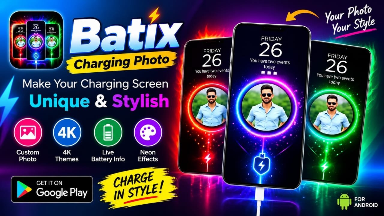 Batix - Charging Photo: Customize Your Android Charging Screen With Photos and Animations
