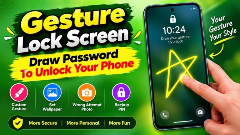 Gesture Lock Screen: Draw a Custom Password to Unlock Your Android Phone
