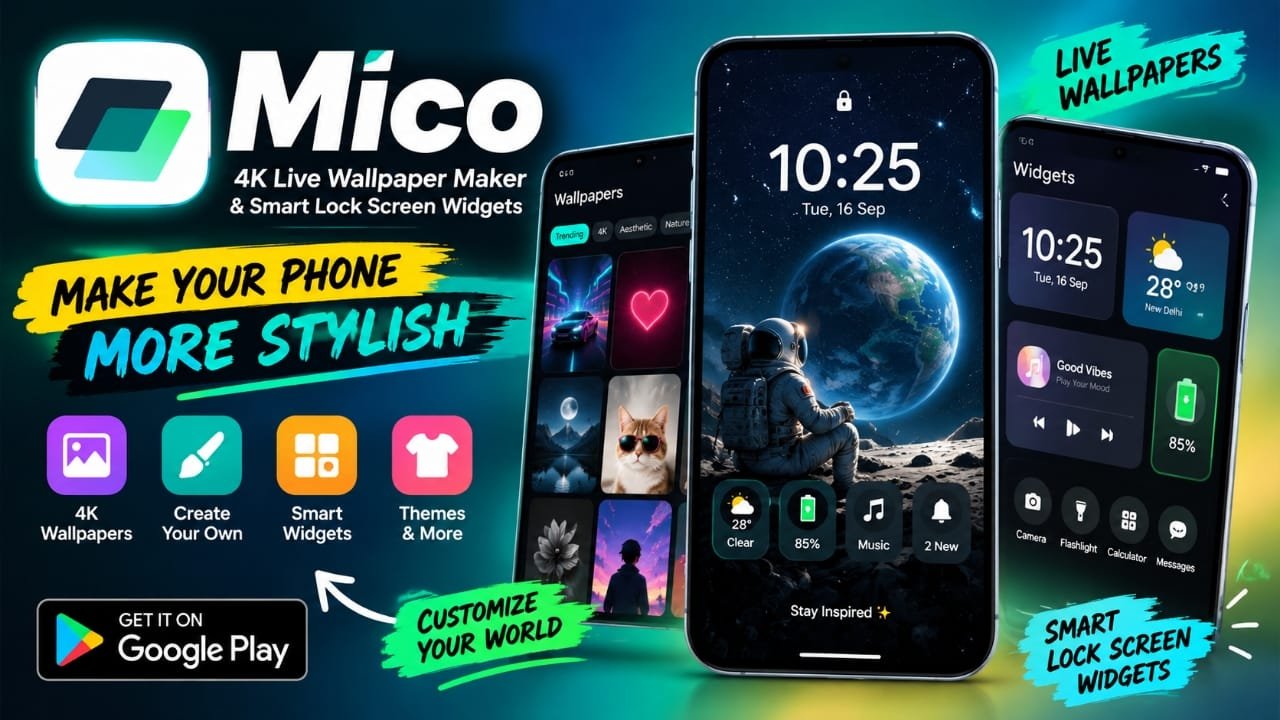 Mico 4K Live Wallpaper Maker: Customize Your Android Lock Screen and Wallpaper