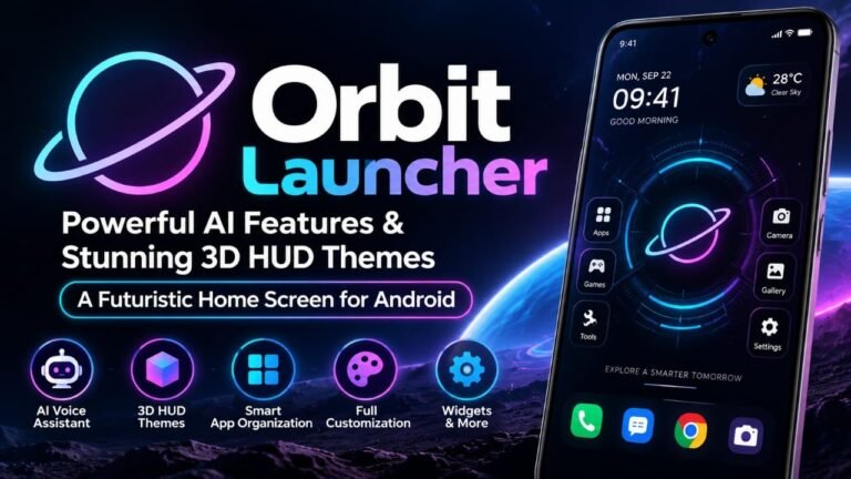 Orbit Launcher Review: AI Features, 3D HUD Themes and 3D Home Screen Customization