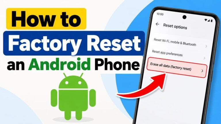 How to Factory Reset an Android Phone Safely