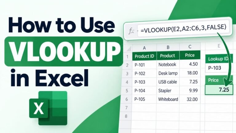 How to Use VLOOKUP in Excel: A Practical Guide With Examples