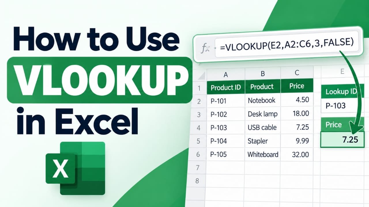 How to Use VLOOKUP in Excel: A Practical Guide With Examples